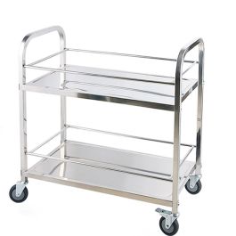Xe đẩy thức ăn 2 tầng inox
